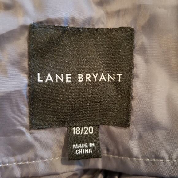 Lane Bryant Shirred Side Packable Puffer Jacket Coat Zip Front Hooded Size 18/20 - Picture 5 of 11
